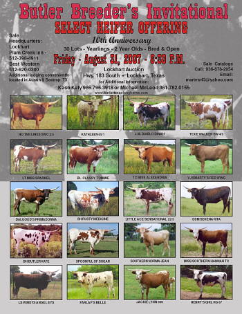 2007 Butler Breeders Heifer Sale Ad